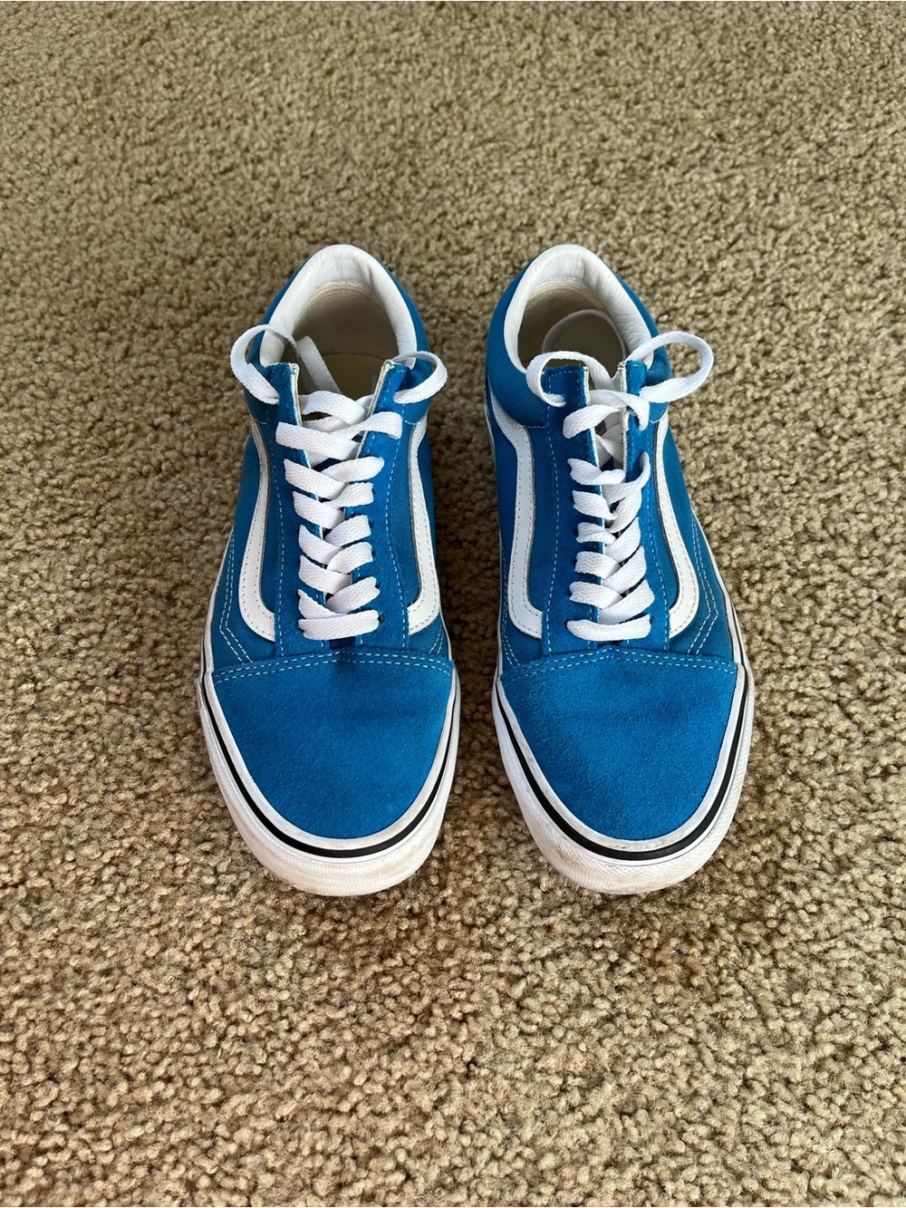 Vans Old Skool Low-Top Shoes in Blue and White